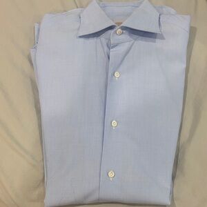 Classic Sky Blue Men's Dress Shirt